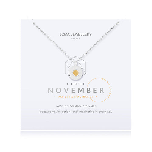Joma A Little Birthstone Necklace - November Yellow Quartz