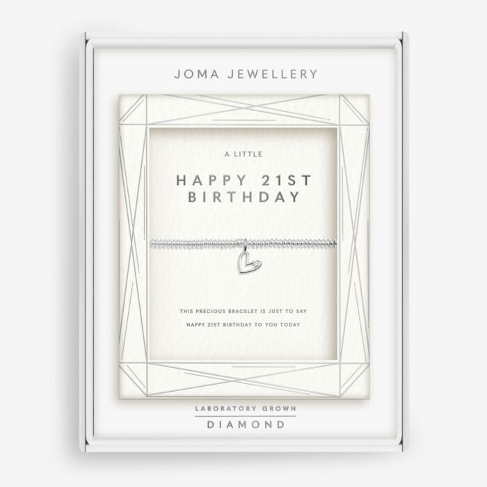 Joma Laboratory Grown Diamond A Little - Happy 21st Birthday Bracelet