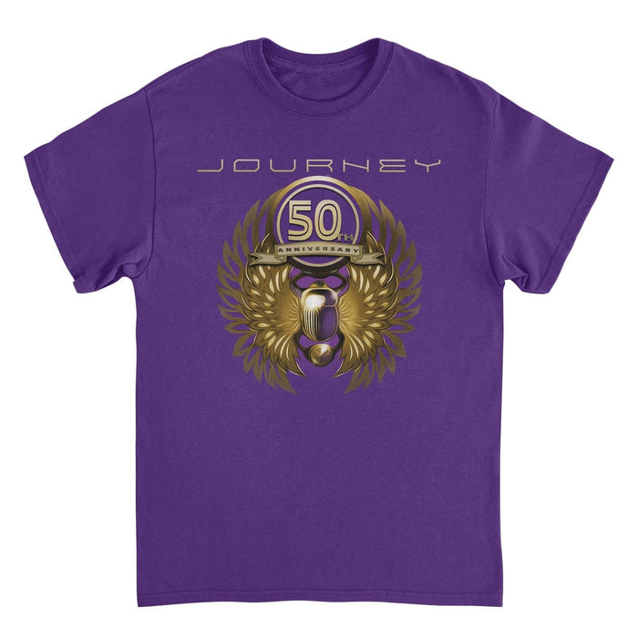 Journey 50th Anniversary Golden Wings Purple T-Shirt