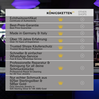 Königsarmband 2mm breit - 925er Silber - rhodiniert