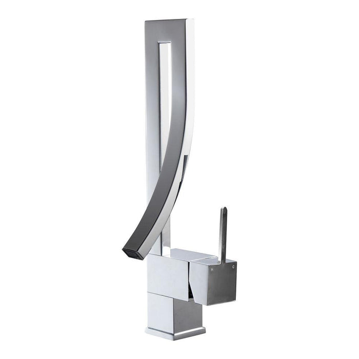 KubeBath Aqua Elegance Single Lever Wide Spread Faucet in Chrome (AFB001) main image.
