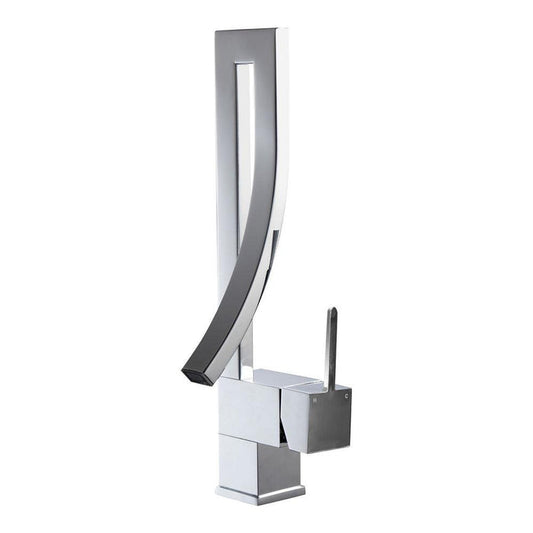 KubeBath Aqua Elegance Single Lever Wide Spread Faucet in Chrome (AFB001) main image.