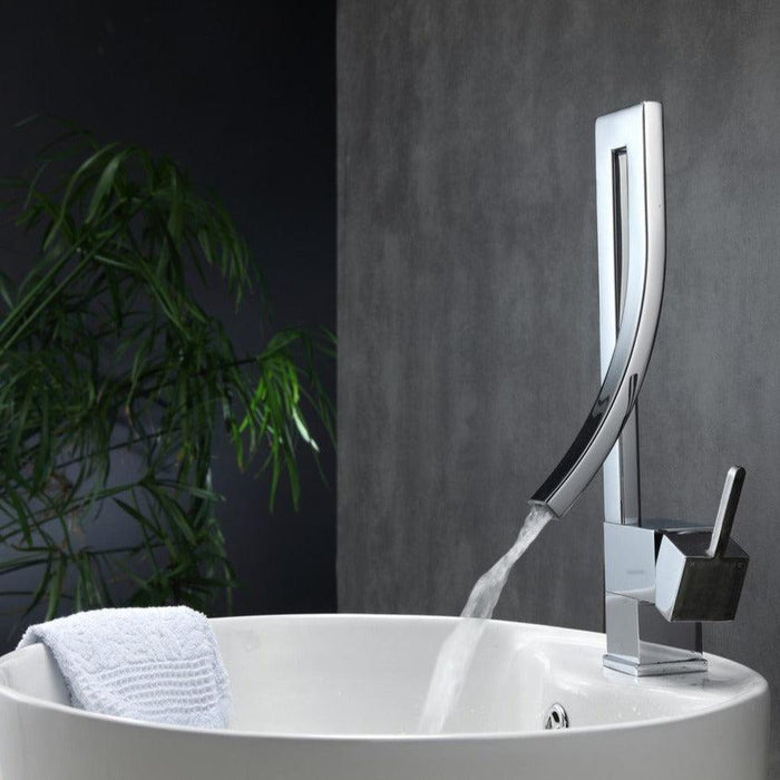 KubeBath Aqua Elegance Single Lever Wide Spread Faucet in Chrome