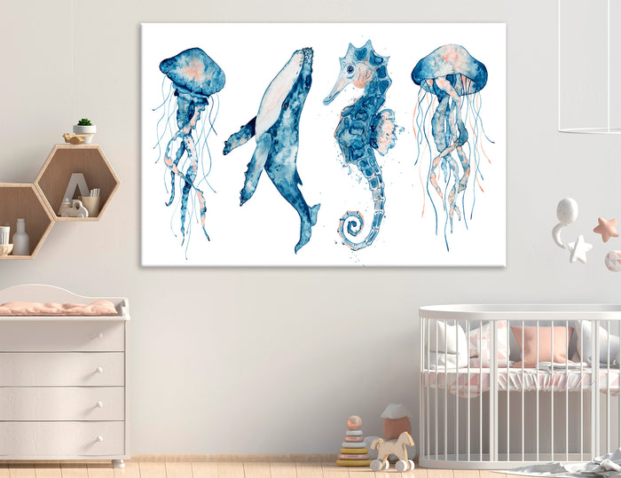 Large Ocean Abstract Canvas Print #8226