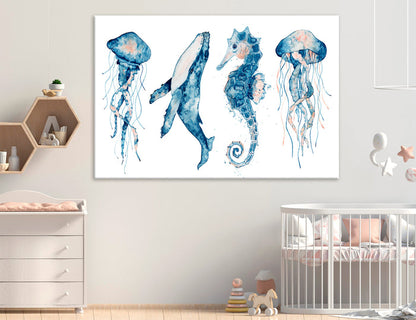 Large Ocean Abstract Canvas Print #8226