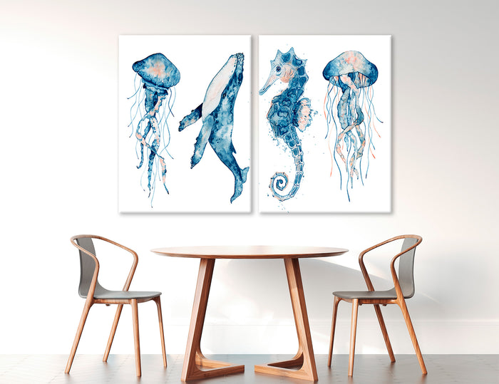Large Ocean Abstract Canvas Print #8226