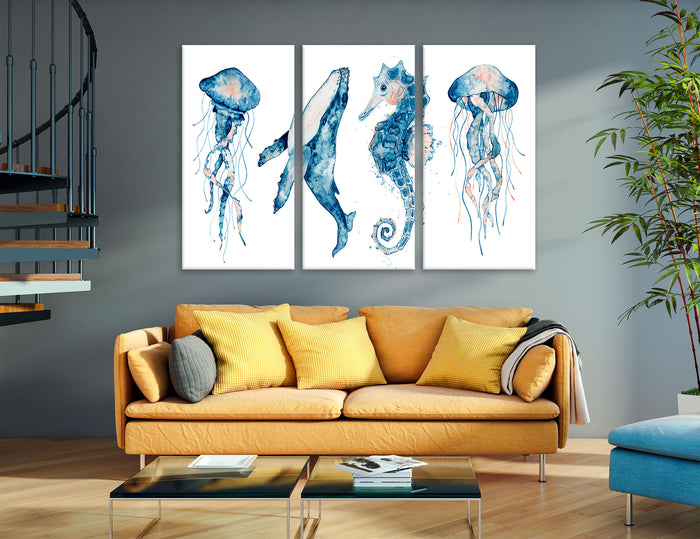 Large Ocean Abstract Canvas Print #8226