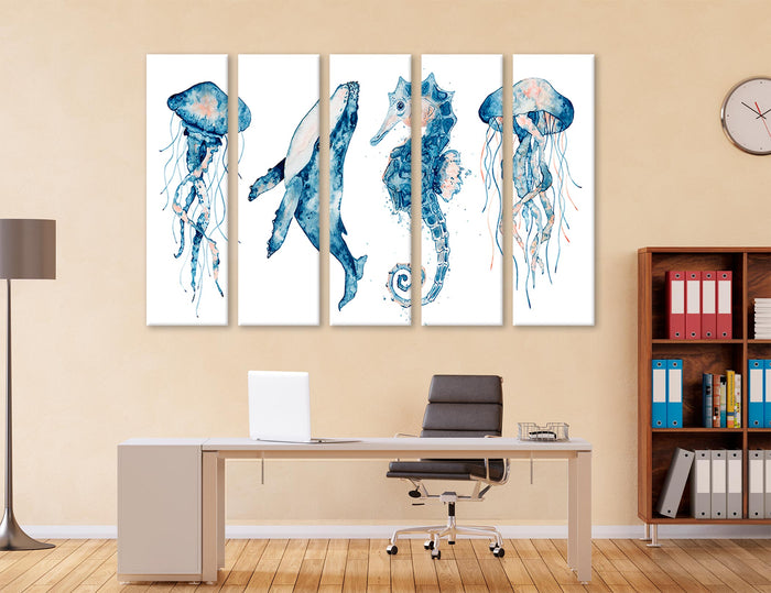 Large Ocean Abstract Canvas Print #8226