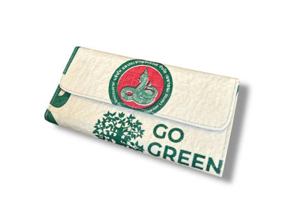 Large Upcycled Tri-Fold Wallet, Sustainable, Saves Landfill Space!