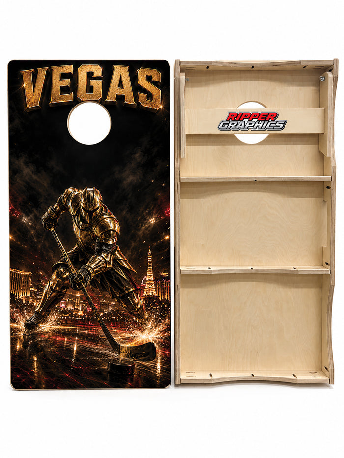 Las Vegas Knights Inspired Cornhole Design