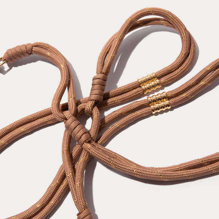 Layla Rope Strap - Tan/Gold