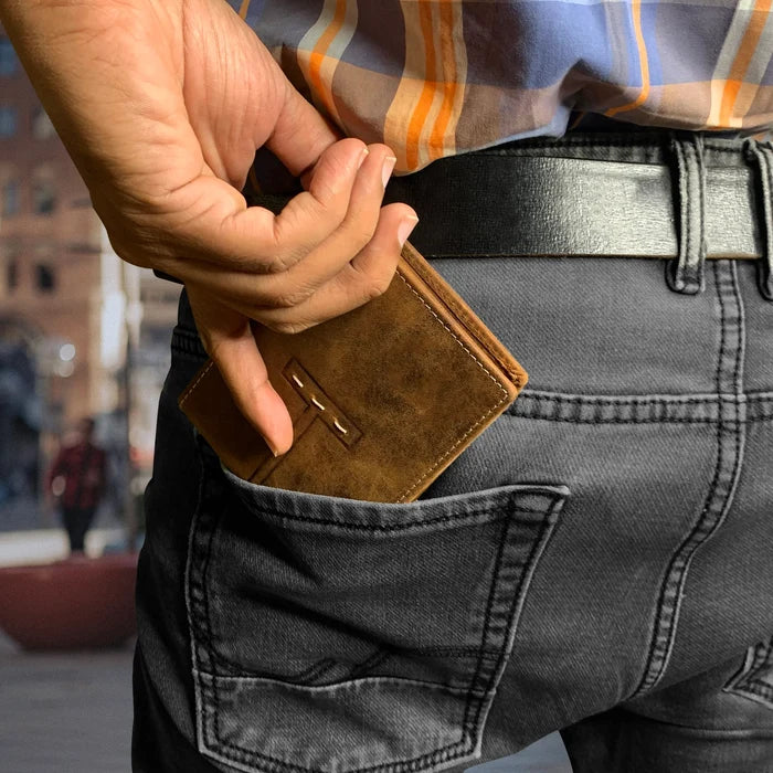 leather bifold wallets for men