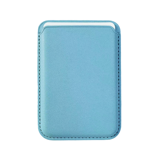 Leather MagSafe Wallet - Light Blue