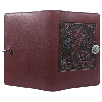 Leather Refillable Journal Notebook, World Tree