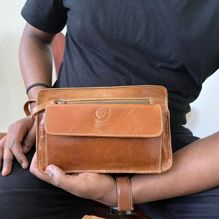 Leather Mens Clutch
