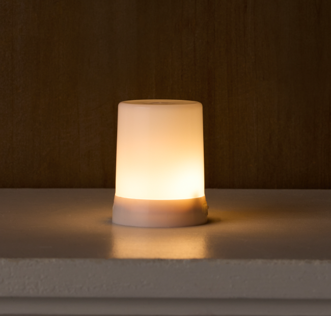 LED Flame Candle 2.5"H (white)