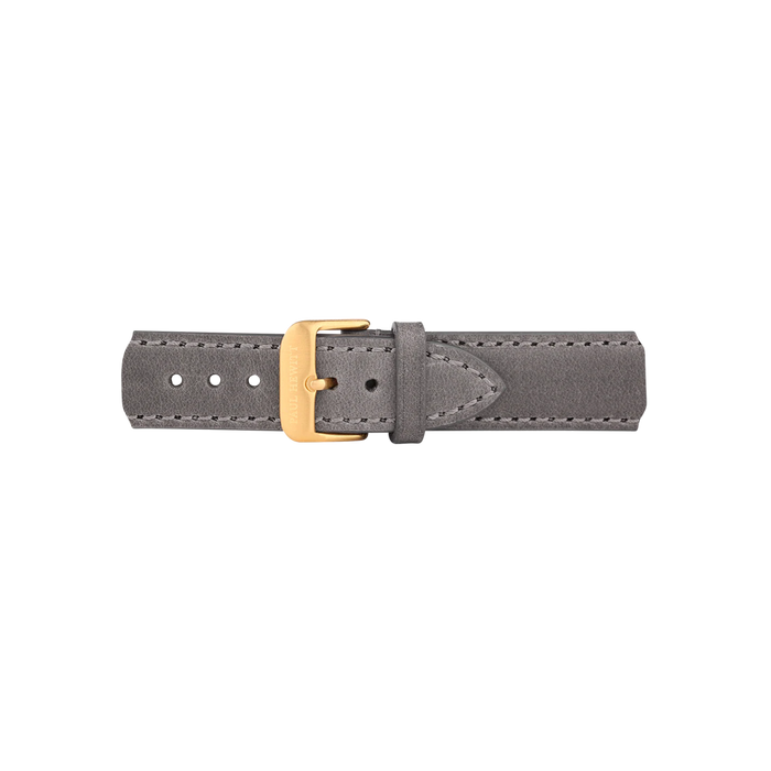 Leder Uhrenarmband Gold Grau 20 mm