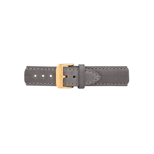 Leder Uhrenarmband Gold Grau 20 mm