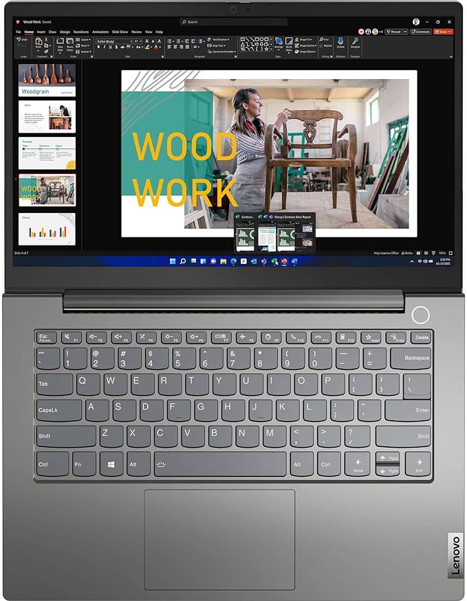 Lenovo Thinkbook 14 G4 14-inch FHD Touchscreen Laptop - 12th Gen Intel Core i3-1220P 16GB RAM 256GB SSD Webcam Windows 11 Pro