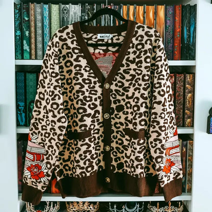 MEMBERS FIRST: Leopard Reader Cardigan Hoodie