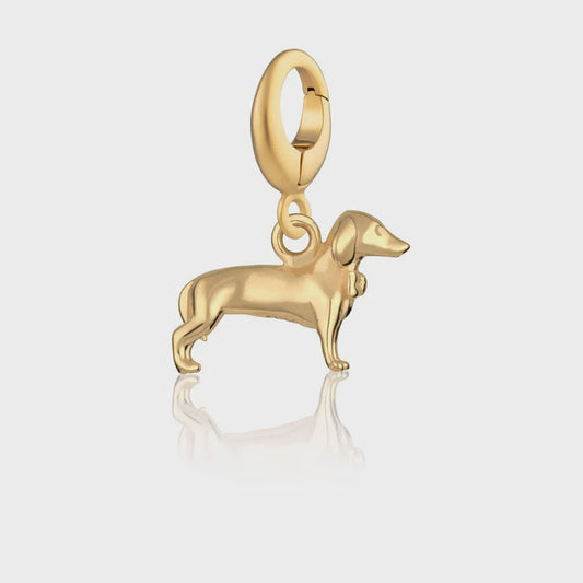 Lily Charmed Gold Sausage Dog Charm