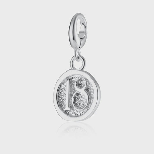 Lily Charmed Silver 18th Birthday Charm