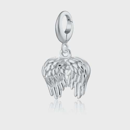 Lily Charmed Silver Angel Wings Charm