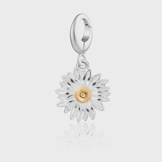 Lily Charmed Silver Daisy Charm