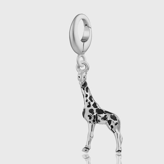 Lily Charmed Silver Giraffe Charm