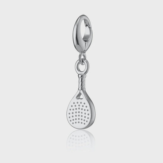 Lily Charmed Silver Padel Racket Charm