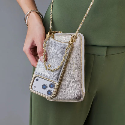 Lily Pouch Set - Metallic Silver/Chrome Gold