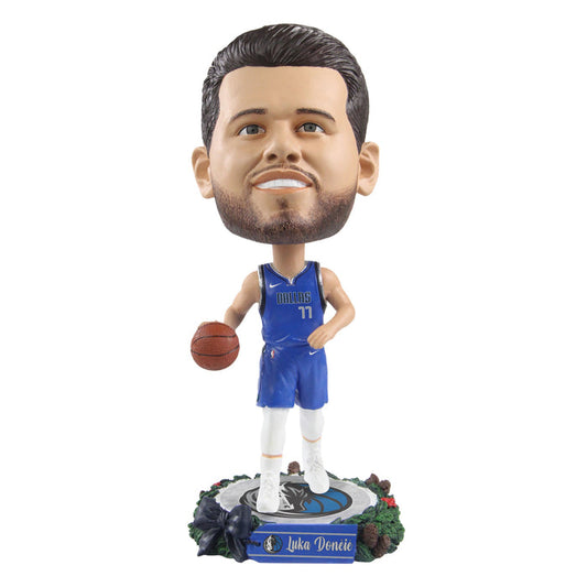 Luka Doncic Dallas Mavericks Holiday Wreath Bighead NBA Basketball Bobblehead