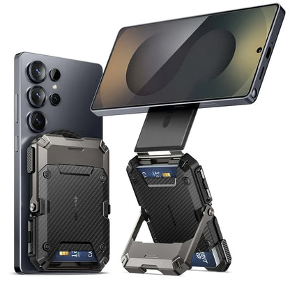 MagFlip Magnetic Wallet with iPhone/Samsung Compatible - Carbon
