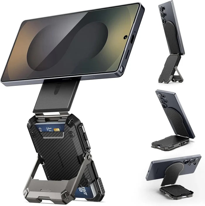 MagFlip Magnetic Wallet with iPhone/Samsung Compatible - Carbon