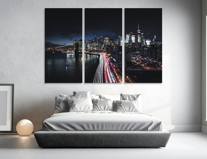 Manhattan Lights Canvas Print #9029