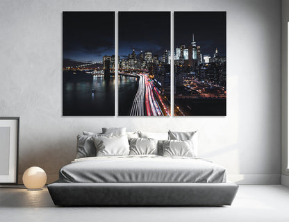 Manhattan Lights Canvas Print #9029