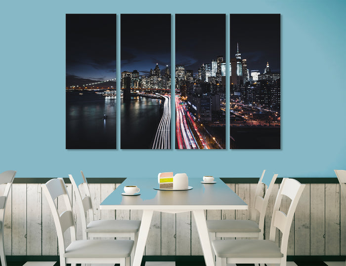 Manhattan Lights Canvas Print #9029