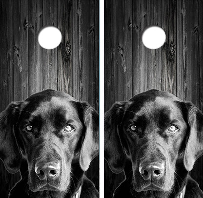 Man's Best Friend Black Lab Cornhole Design