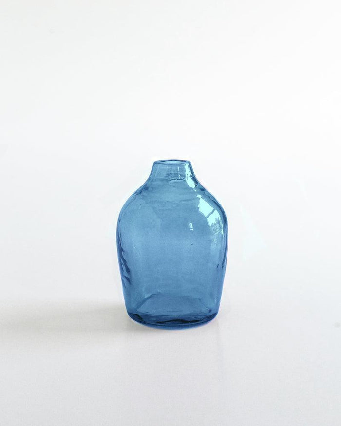 Medium Handblown Hammered Bud Vase, Fair Trade, India