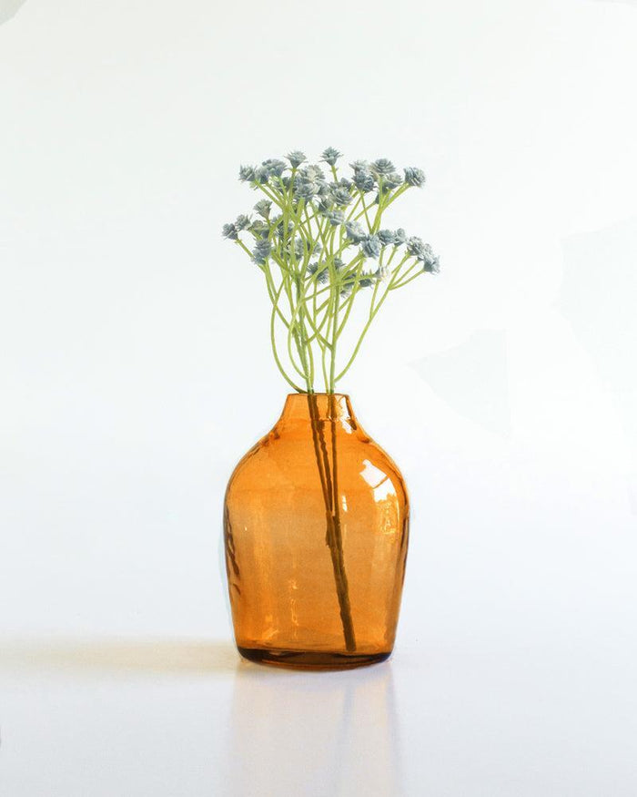 Medium Handblown Hammered Bud Vase, Fair Trade, India