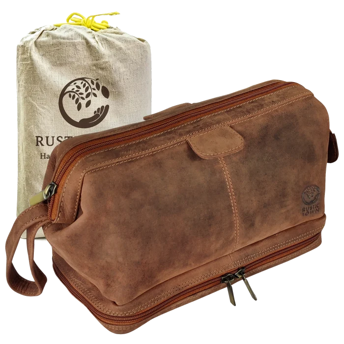 Megan Leather Travel Cosmetic Bag