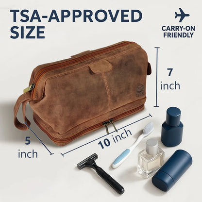 Megan Leather Travel Cosmetic Bag