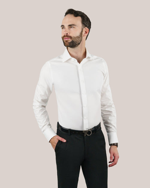 Men's  Blue Label Pinpoint Non-Iron White Shirt