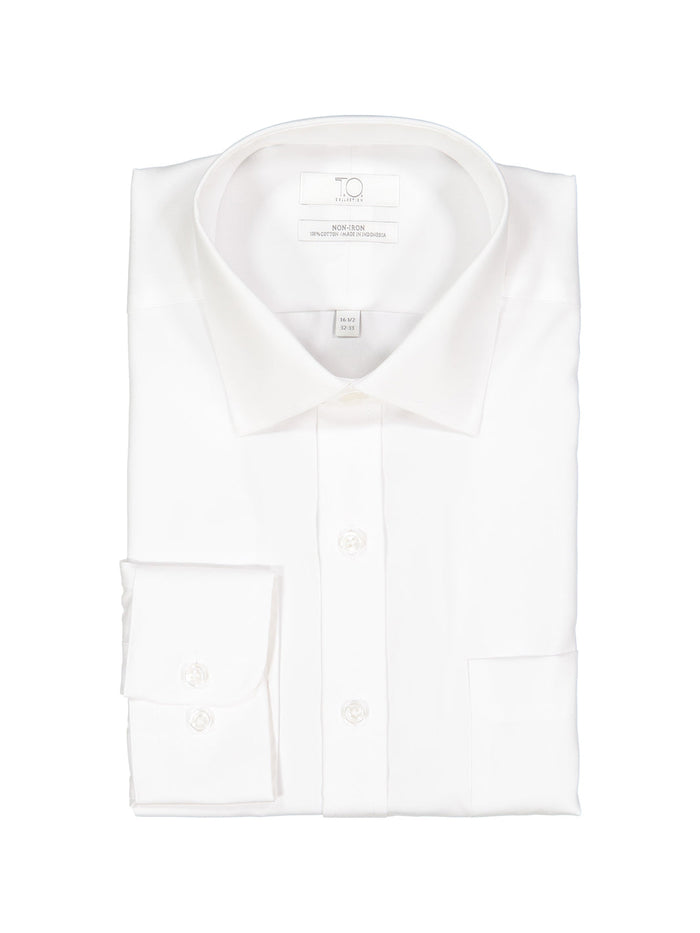 Men's  Blue Label Pinpoint Non-Iron White Shirt