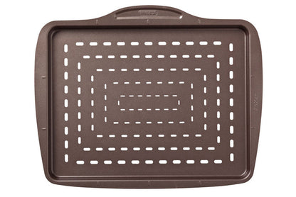 Metal pizza tray with easy grip - different sizes & shapes - asimetriA