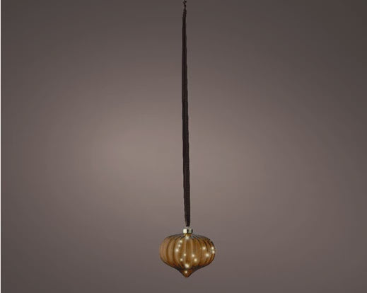 Micro LED Battery Operated Indoor Decorative Onion Light - Brown 20cm