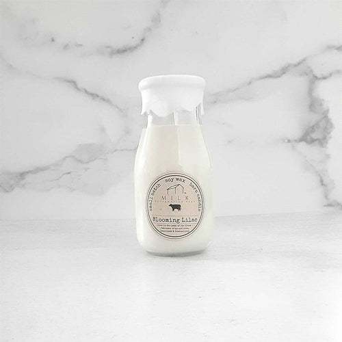 Milk Bottle Candle Bloomin Lilac