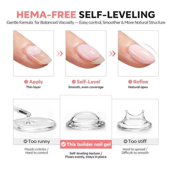 8-In-1 Milky Pink Hema-Free Builder Gel 15ml Builder Gel MODELONES #milky pink