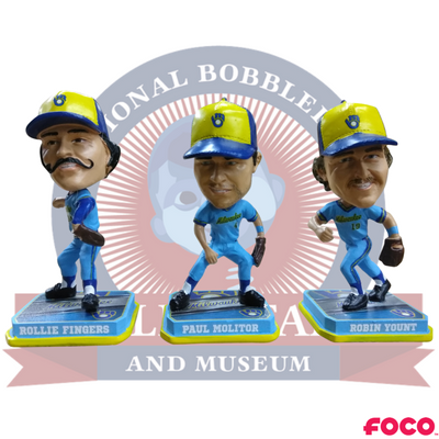 Milwaukee Brewers Mini Set of 3 Legends Bobbleheads - National Bobblehead HOF Store
