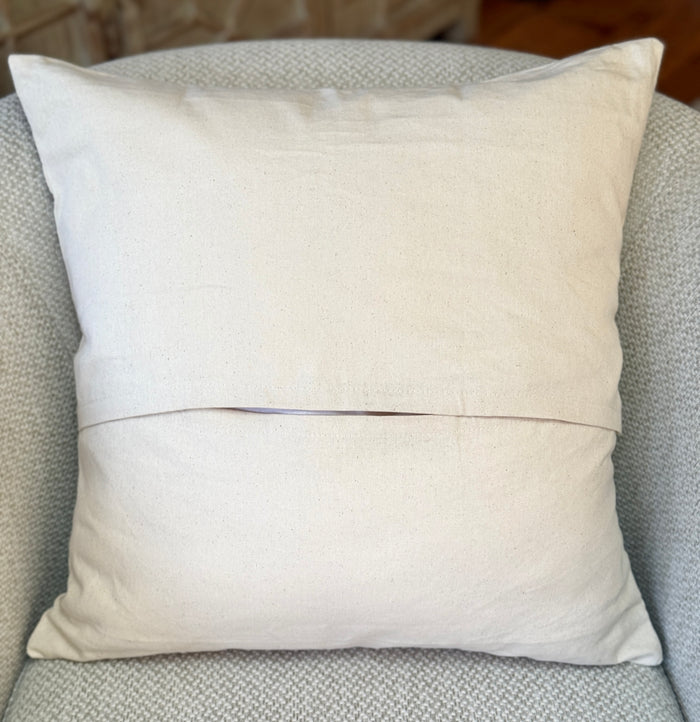 Mindful Buddha Decorative Pillow Cover- 20 x 20 - Handmade by Survivors